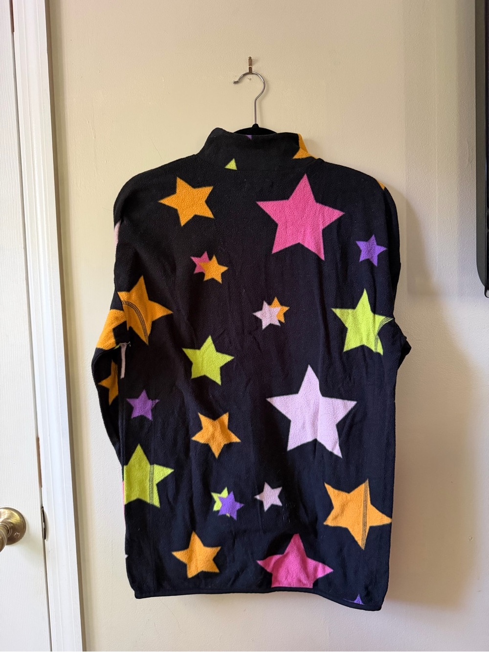 Nordstrom BP. Fleece Black Sweater with Pink Star Accent